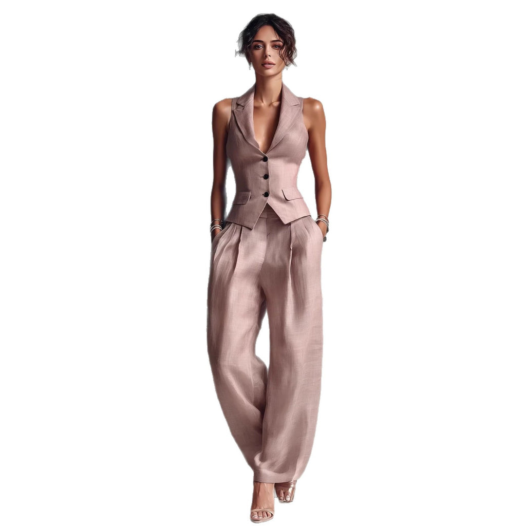 Summer Sleeveless Vest & Pants Two-Piece Set