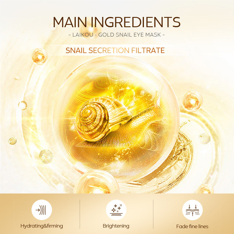 Gold Snail Eye Mask 50 Pieces Moisturizing And Hydrating