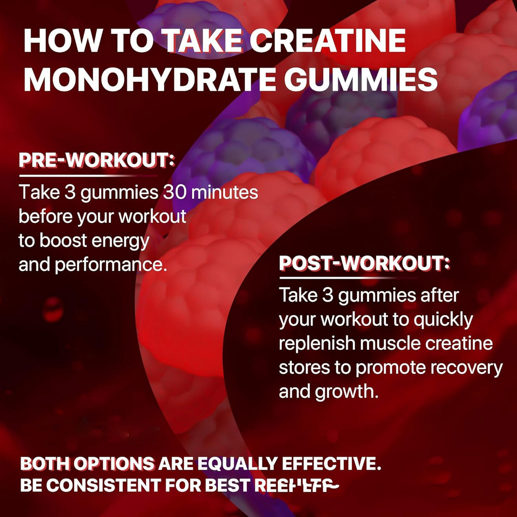 Muscle Boost Creatine Gummies – Energy, Endurance & Recovery (120 Gummies)