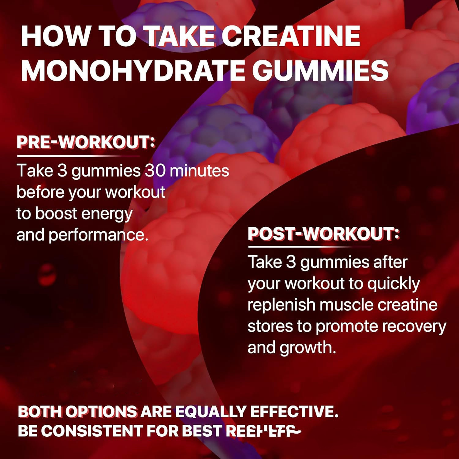 Muscle Boost Creatine Gummies – Energy, Endurance & Recovery (120 Gummies)