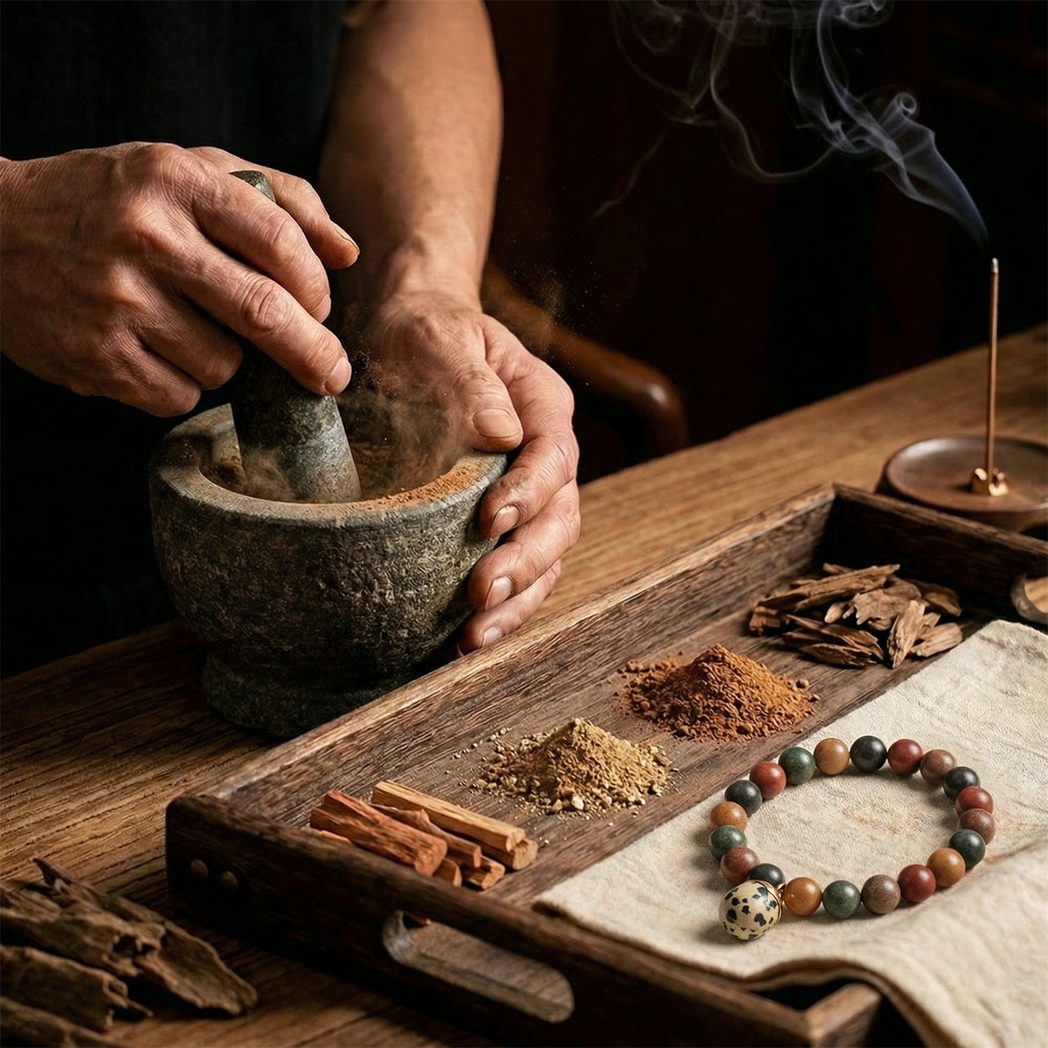 Chinese Herbal Wellness Bracelet – Traditional Herbal Remedy Accessory