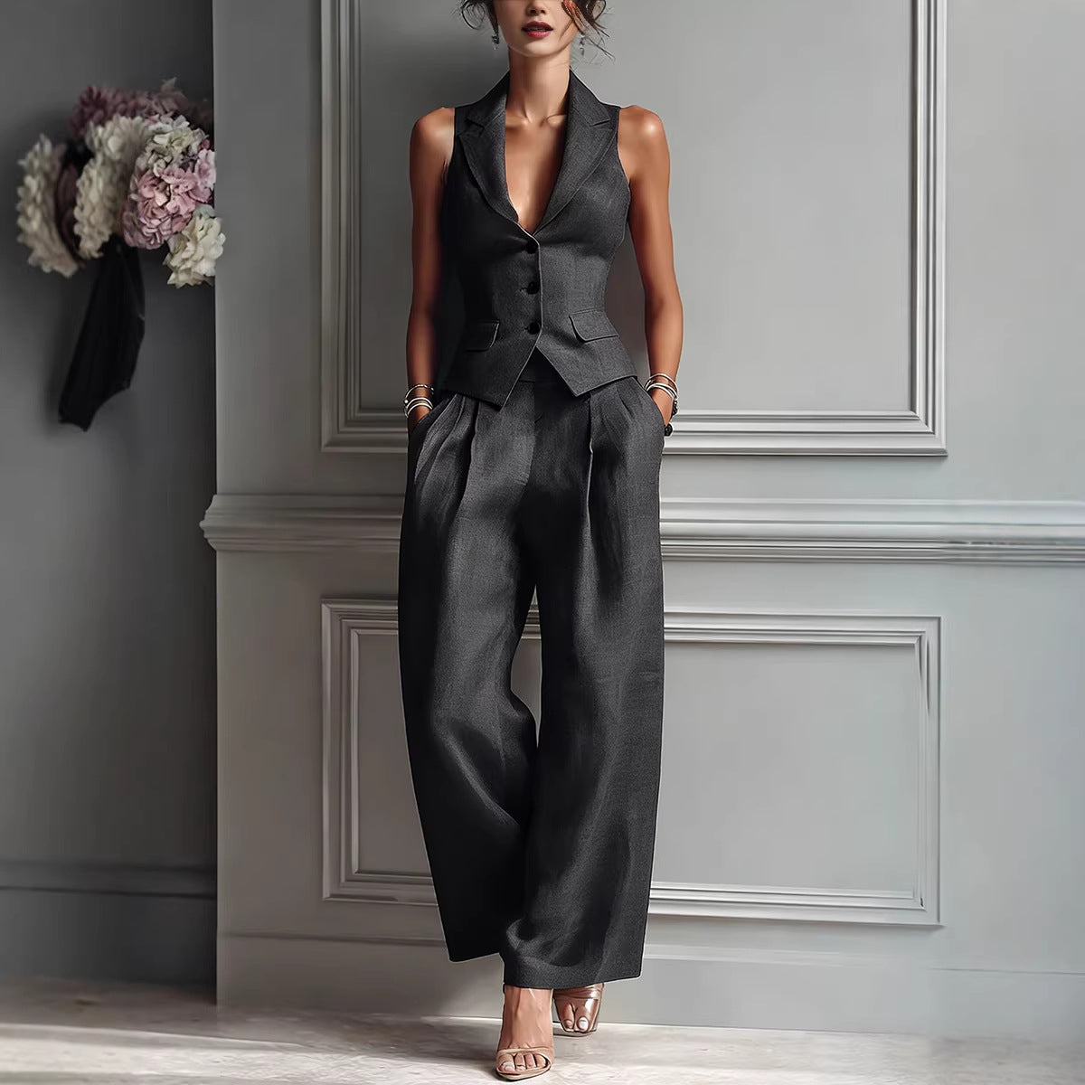 Summer Sleeveless Vest & Pants Two-Piece Set